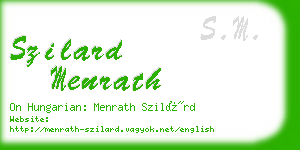 szilard menrath business card